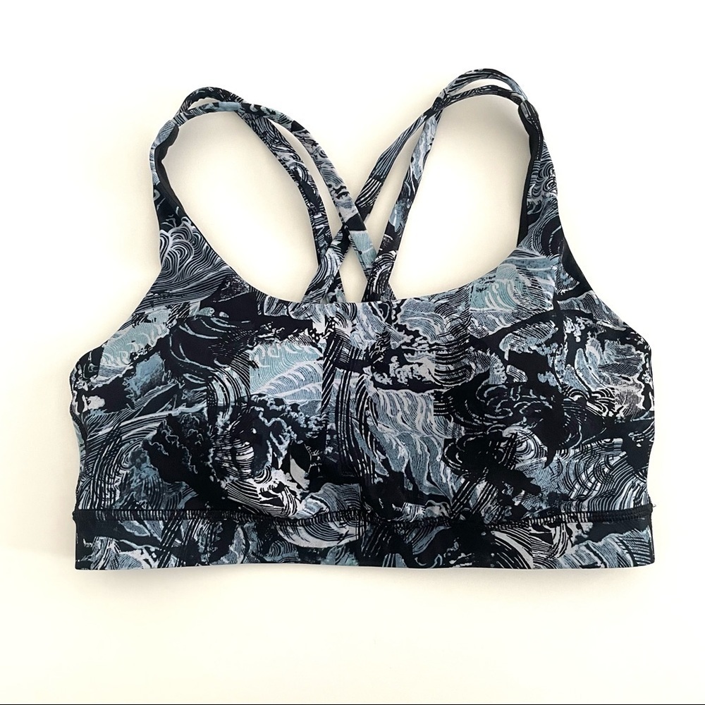 Lululemon Energy Bra in Eternal Wave Starlight Black - Picture 2 of 9